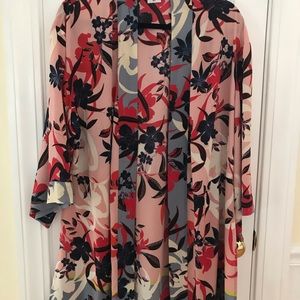 Cabi floral kimono long jacket cover up M / L